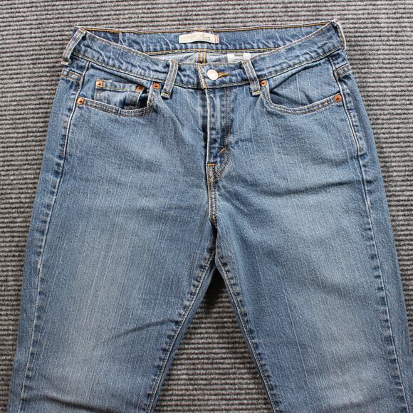 Levi's 515 Bootcut Jeans Women's 30x30 Blue Stretch Mid Rise - Picture 4 of 6